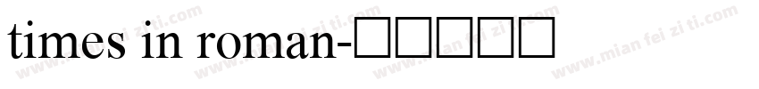 times in roman字体转换